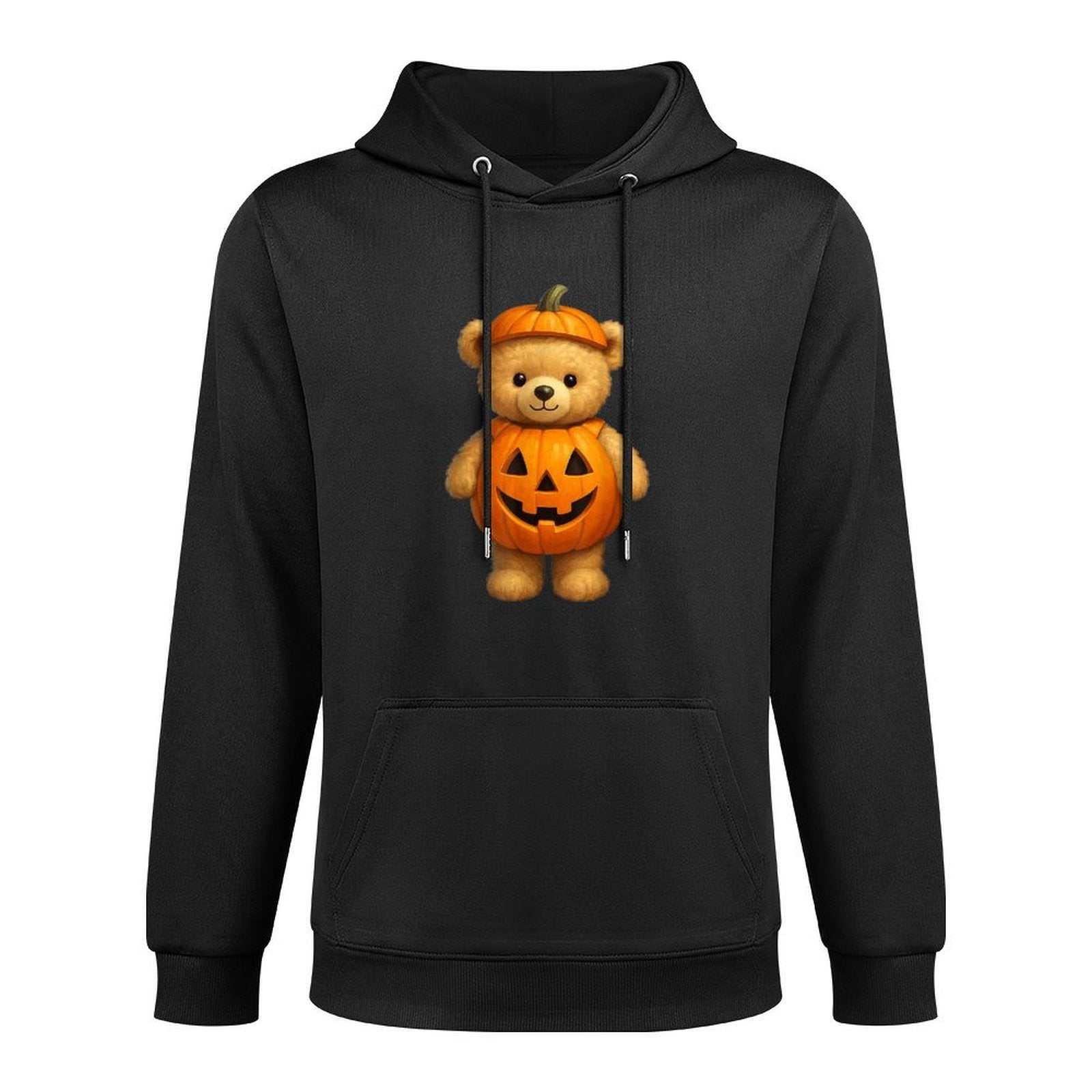 Cute Halloween Teddy Bear Pumpkin Costume Funny Easy Care Hoodie