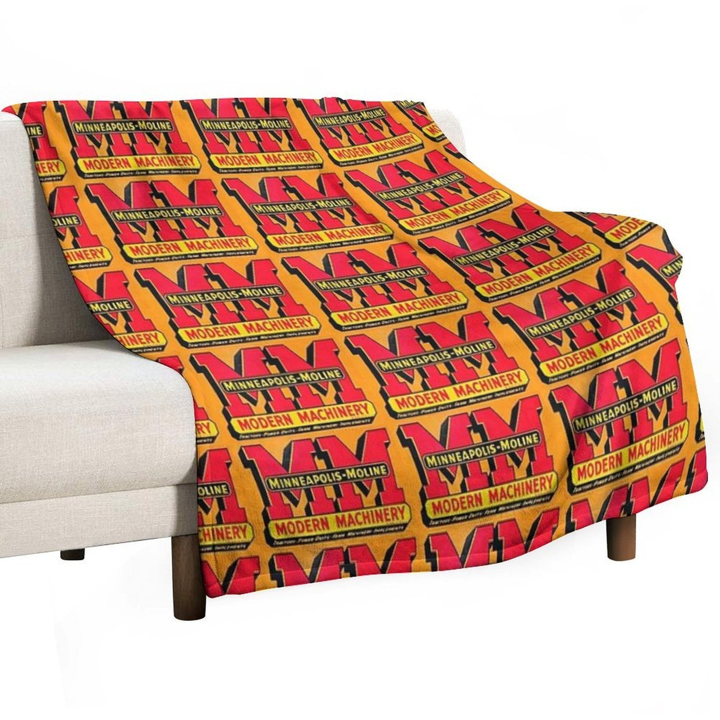 Minneapolis Moline Modern Machinery Versatility Throw Blanket