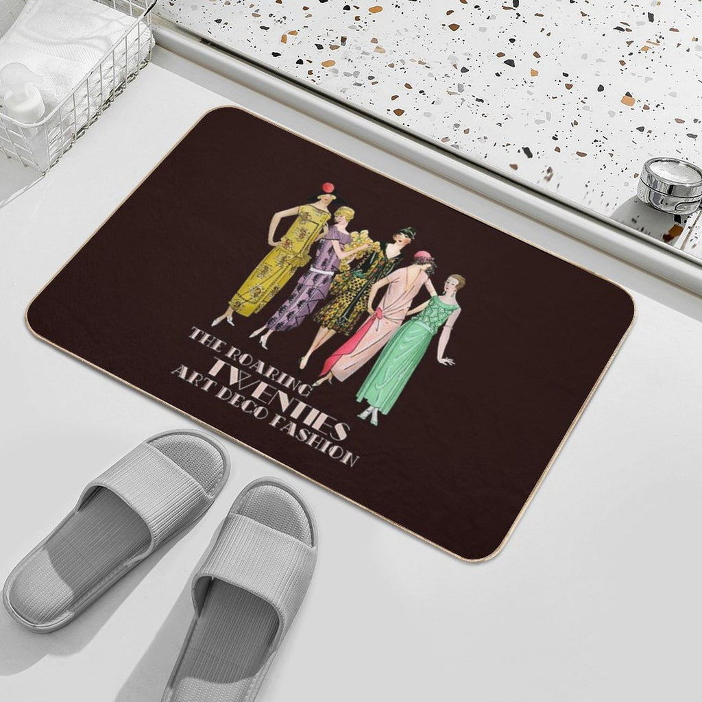 The Roaring 20s Art Deco Fashion  Multi-Purpose Bath Mat