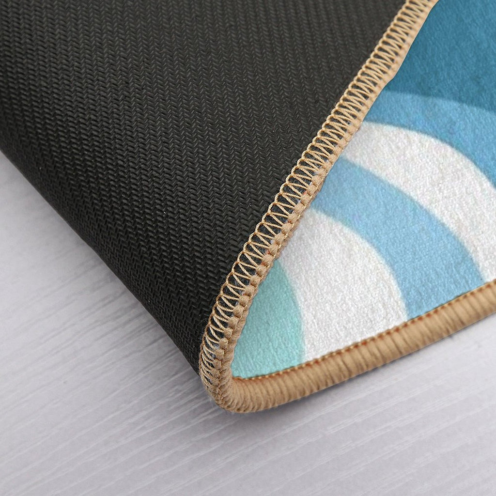 Blue Curve  Non-Slip Bath Mat