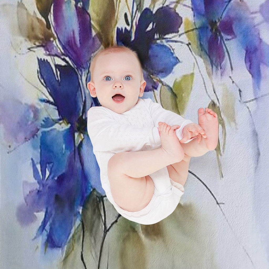 Beauty in Blue Eco-conscious Throw Blanket