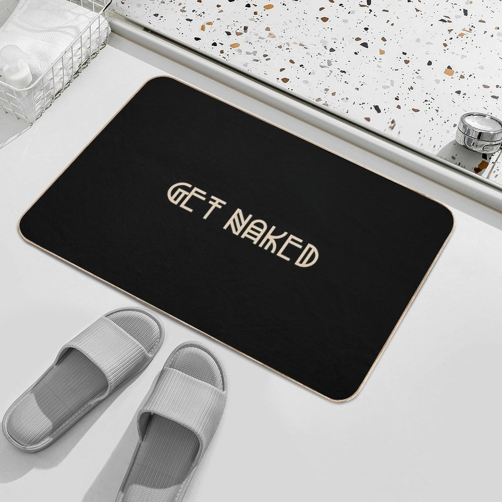 Funny Get Naked  Odorless Bath Mat