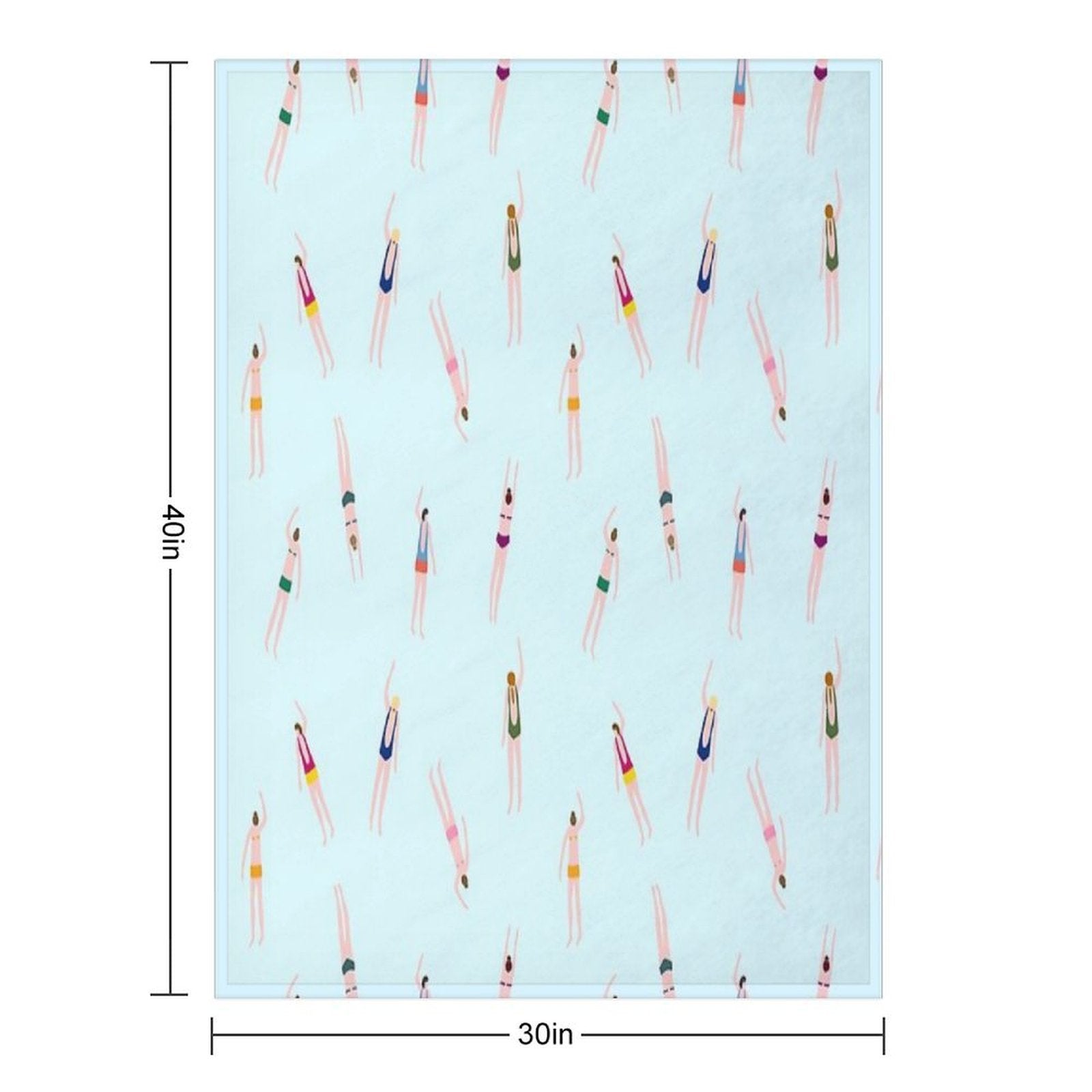 Swimmers in The Pool Sustainable Throw Blanket