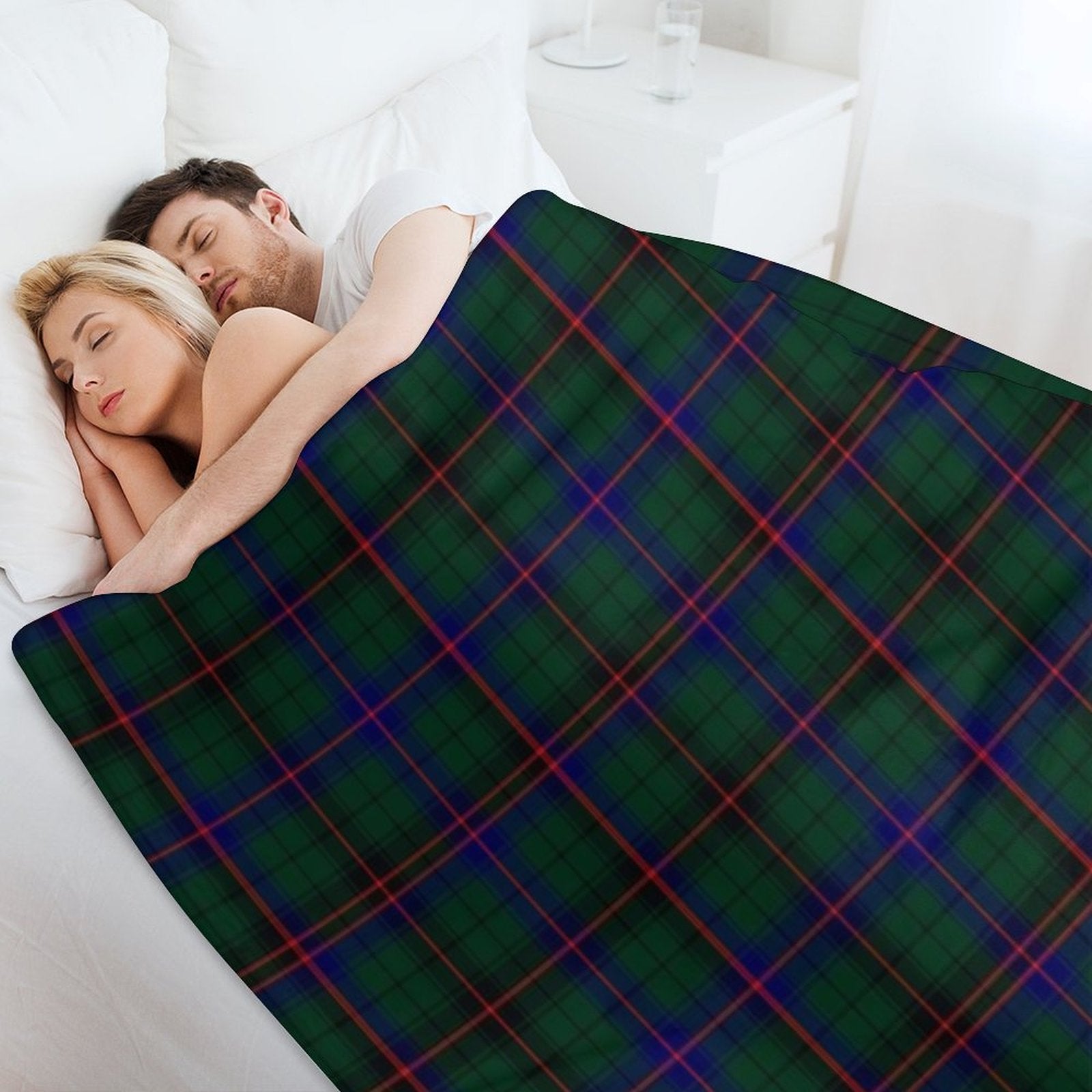 Clan Davidson Tartan Sustainable Throw Blanket