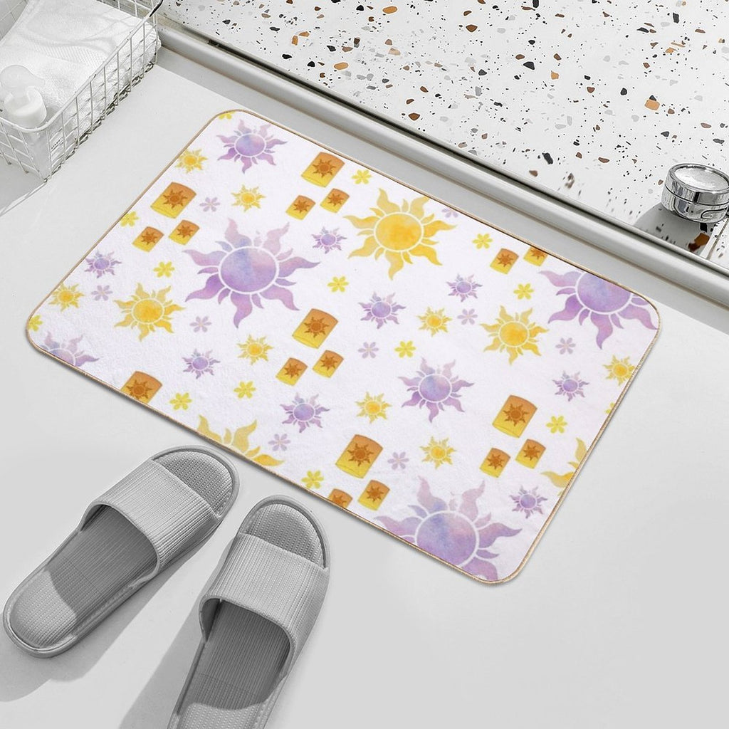 Tangled Sun Pattern  Anti-Trip Bath Mat