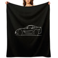 Corvette C5 Side Silhouette Shrink-resistant Throw Blanket