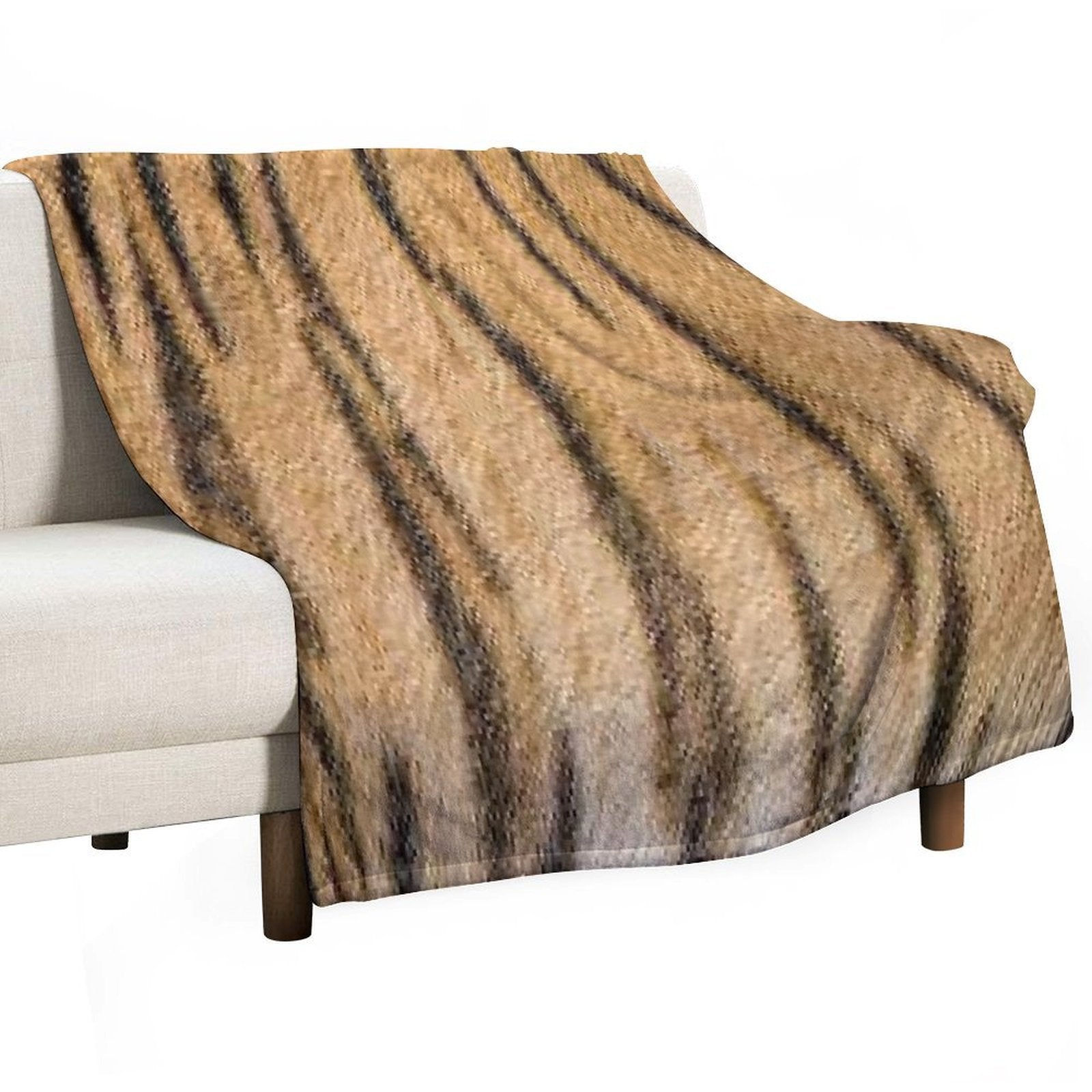 Tiger Fur Gift-ready Throw Blanket
