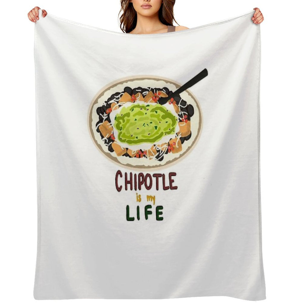Chipotle Is My Life Wrinkle-free Throw Blanket