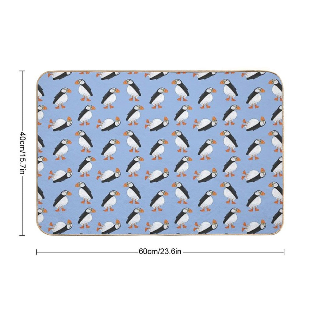 Cute And Whimsical Puffin Design  Slip-Resistant Bath Mat