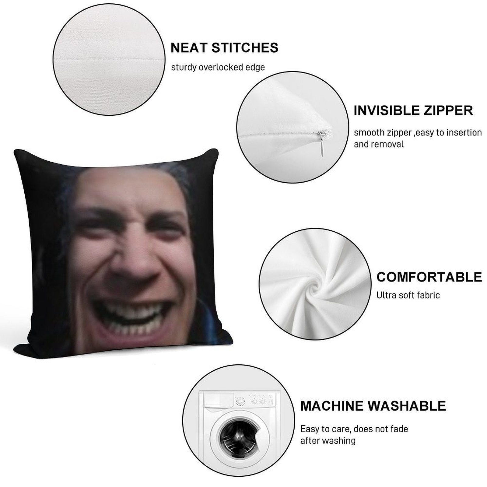 Cursed Vergil Soft Multiple Sizes Throw Pillow