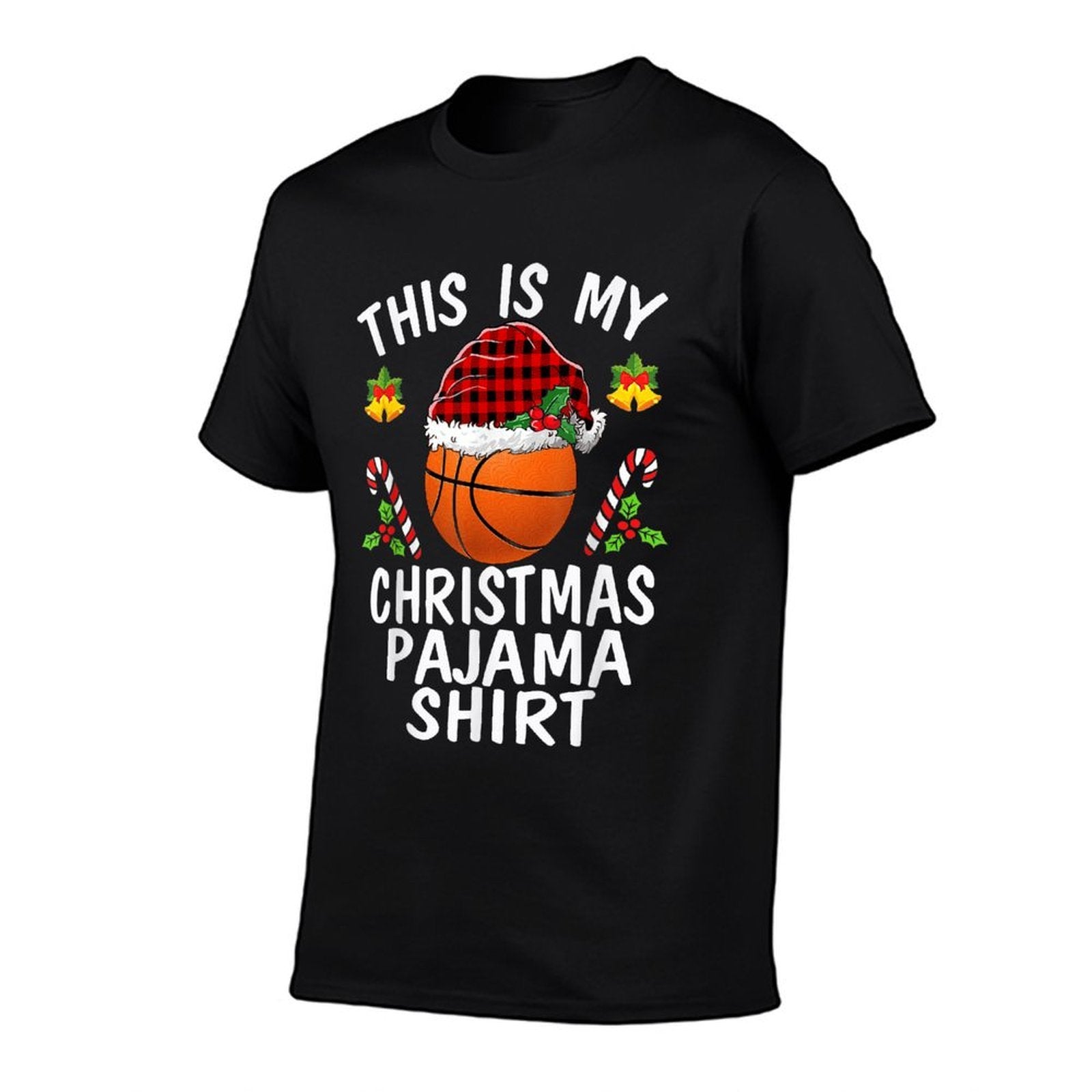 This Is My Christmas Pajama Shirts Basketball Santa Boys Men  Fade-proof Color T-Shirt