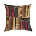 Bookworm Vintage Books in Bookshelf Soft Luxury Feel Throw Pillow