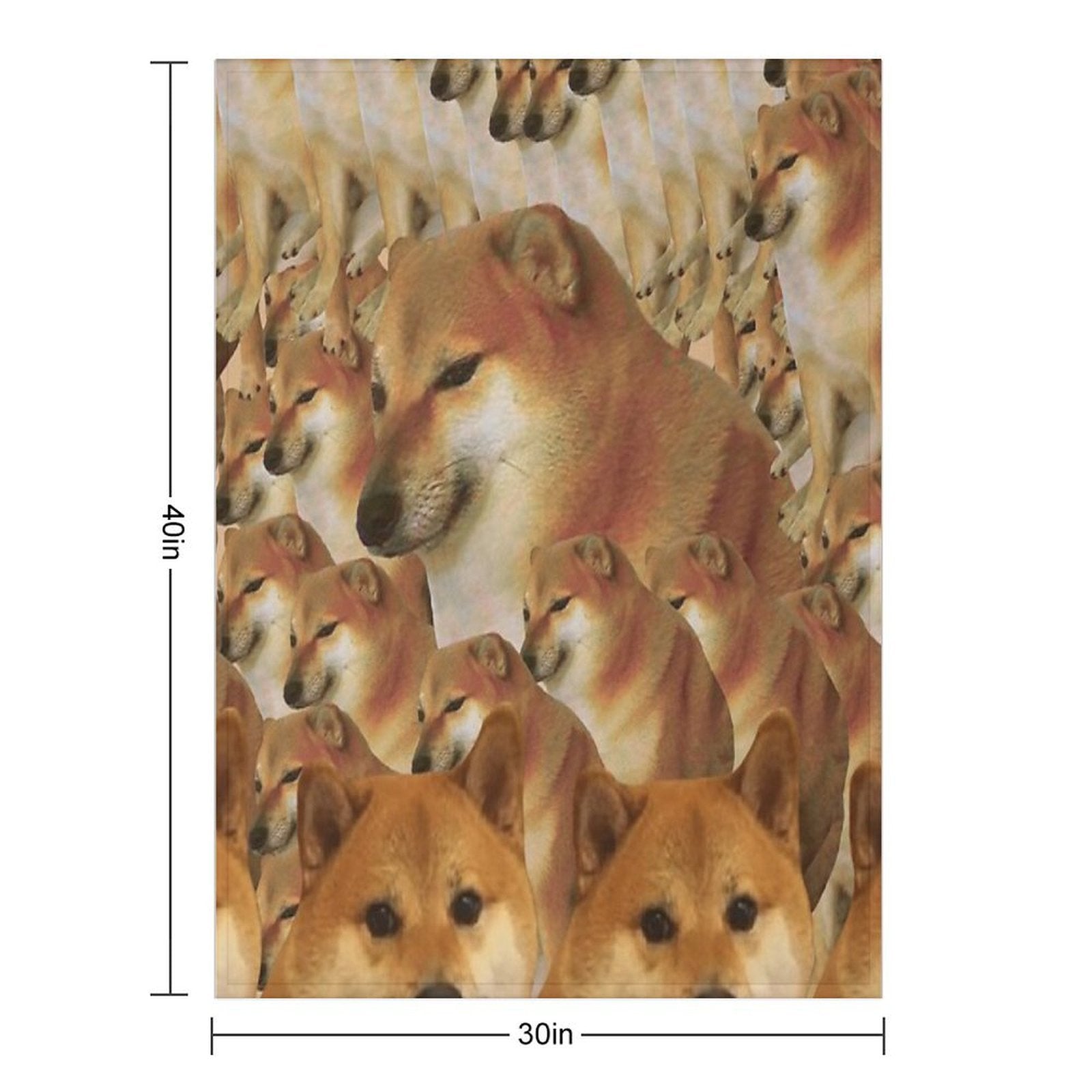 Cheems Galore Plush Throw Blanket