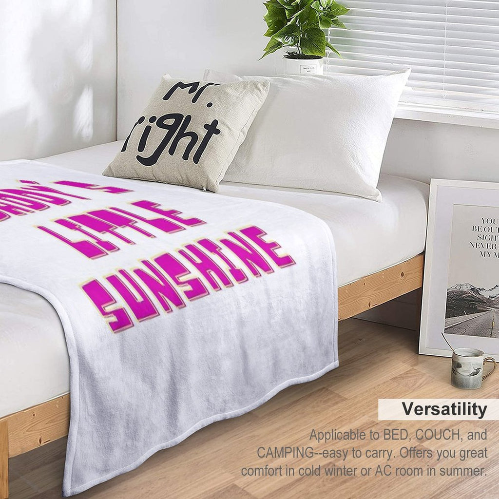 Daddy's Little Sunshine Father Daughter Cute Versatility Throw Blanket