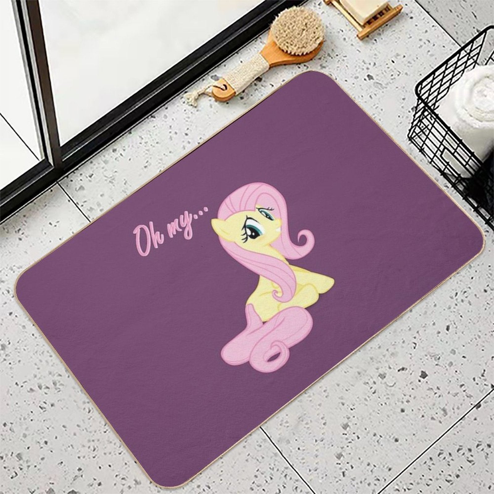 Shy Pony  Easy To Clean Bath Mat