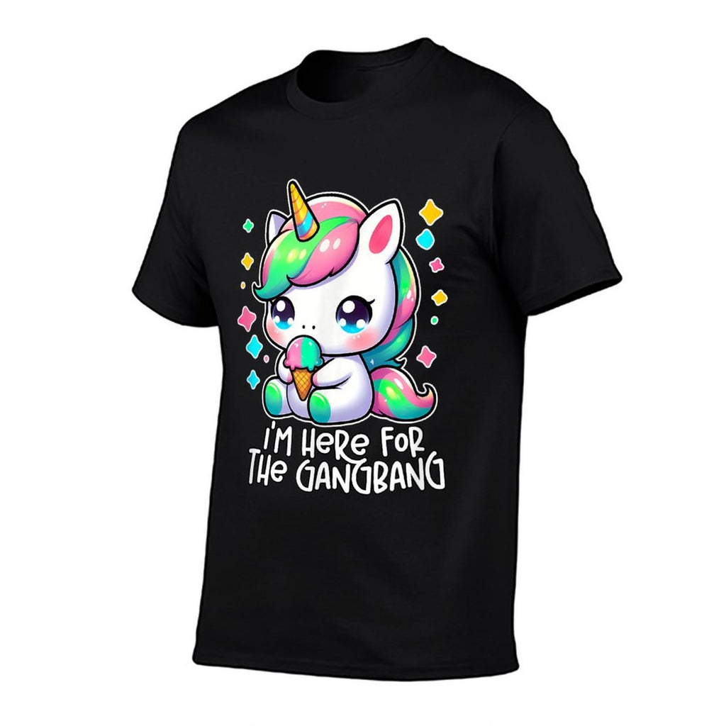 IM HERE FOR THE GANGBANG Funny Inappropriate Y2K Sex Humor  Polyester Blend T-Shirt