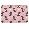 LOVE Black And White Chiweenie Dachshund Chihuahua Mix  Anti-Trip Bath Mat