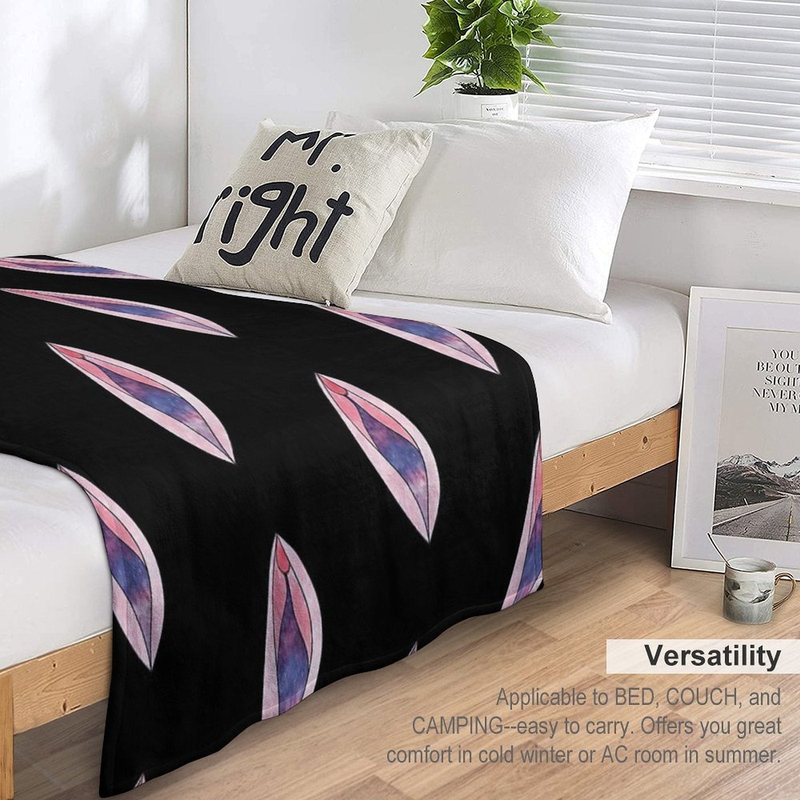 Galaxy Vulva Velvety-soft Throw Blanket
