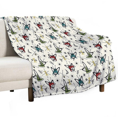 Atomic Boomerang Flashback All-season Throw Blanket