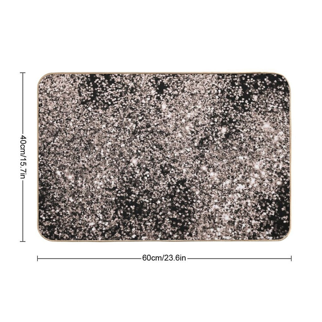 Rose Gold Glam #1 (Photo of Glitter Only - Not Reflective)  Slip-Resistant Bath Mat