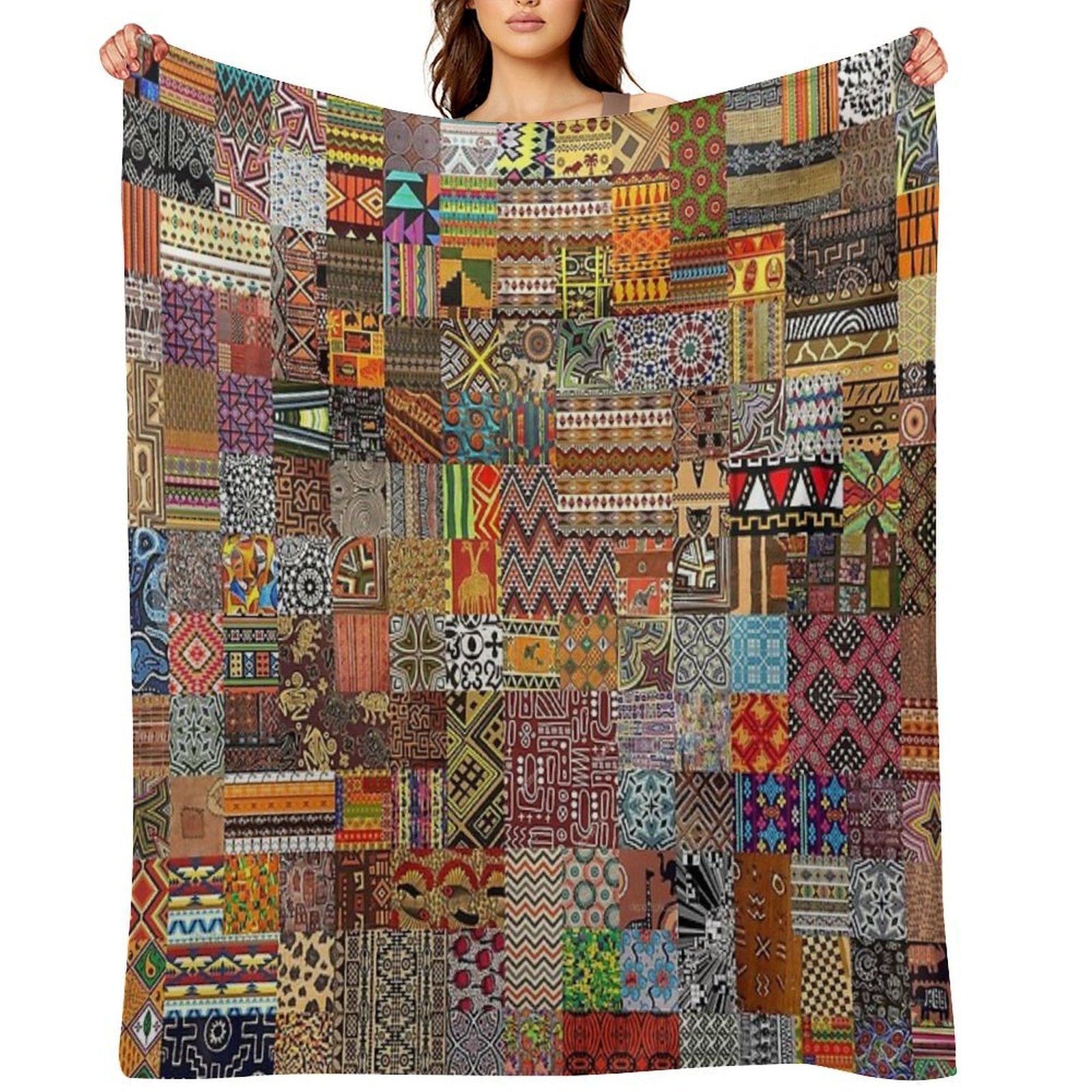Ethnic Patterns Lightweight Throw Blanket