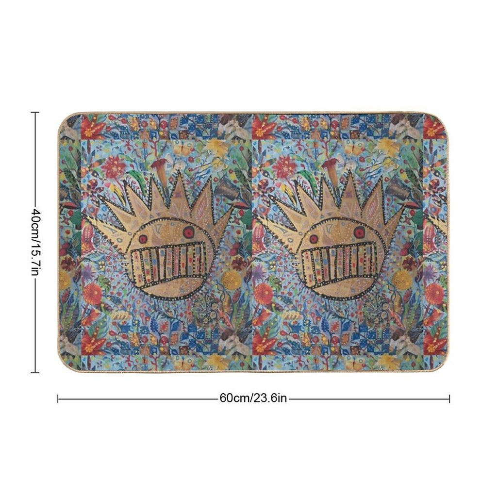 Ween Boognish And Flowers  Fade-Resistant Bath Mat