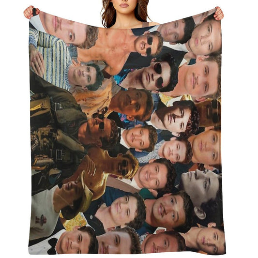 Miles Teller Photo Collage Versatility Throw Blanket
