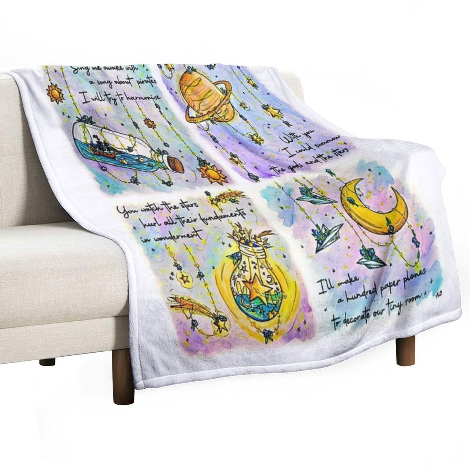Fairy Lights Series  Inspired by The Amazing Devil Plush Throw Blanket
