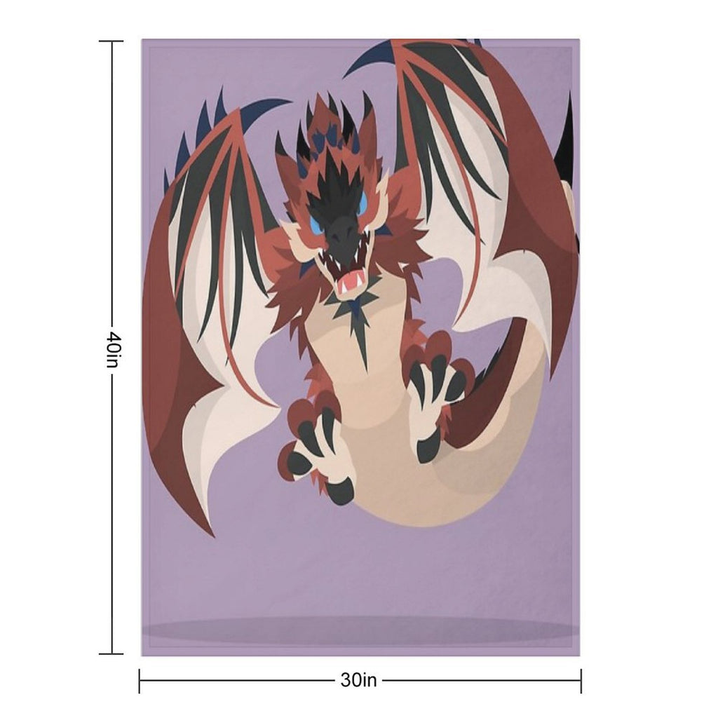 Monster Hunter  Rathalos Compact Throw Blanket