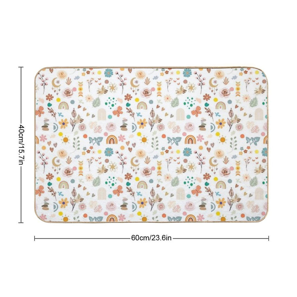 Boho Seamless Pattern  Stain-Proof Bath Mat