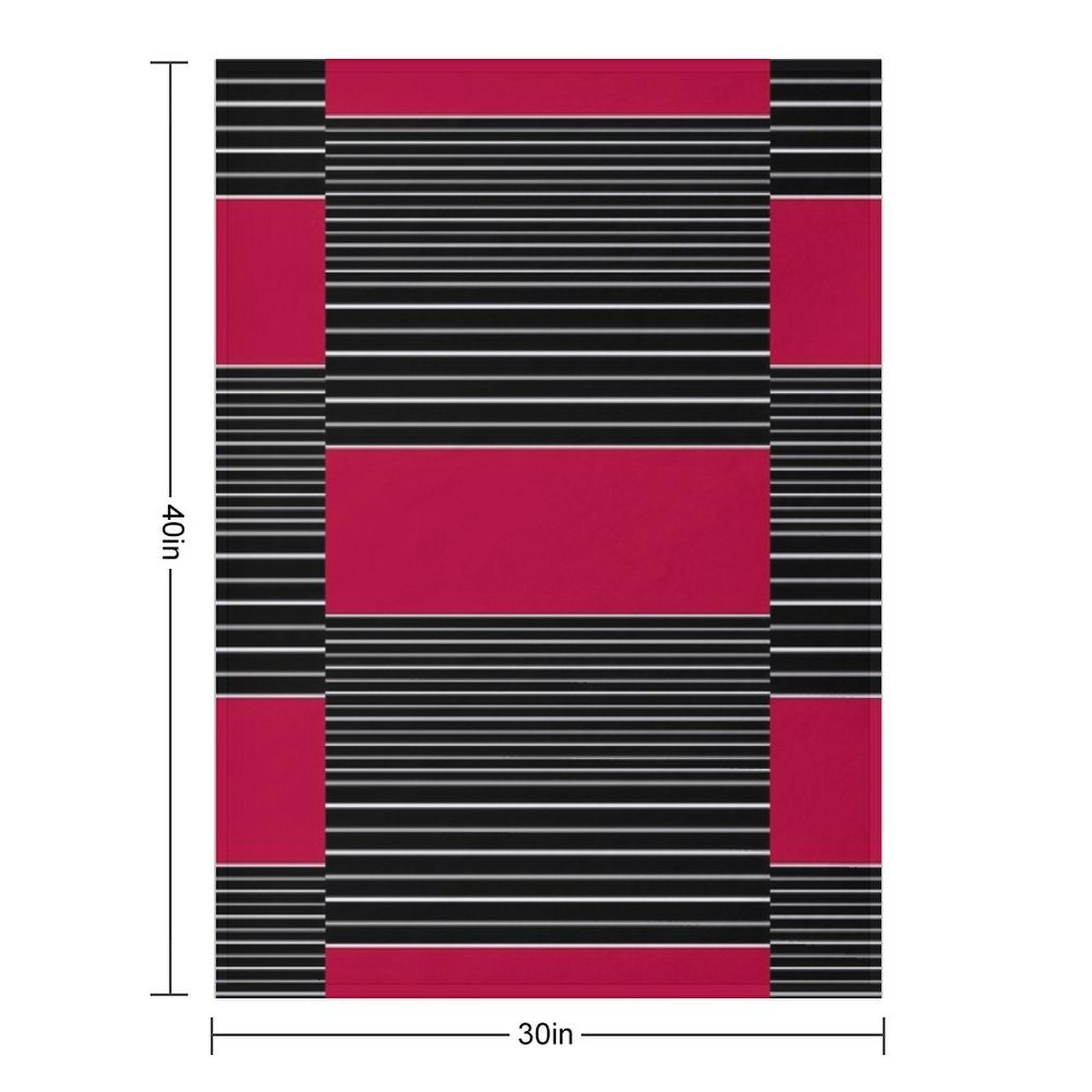 Striped Simple Red , Gray , White Pattern SPORTCLUB Eco-conscious Throw Blanket