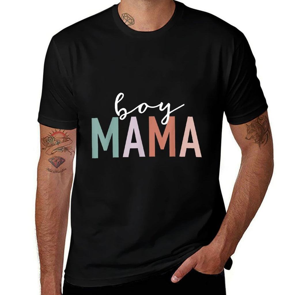 Boy Mama Gifts For Mother Mom Of Boys Leopard Print  Easy-care T-Shirt