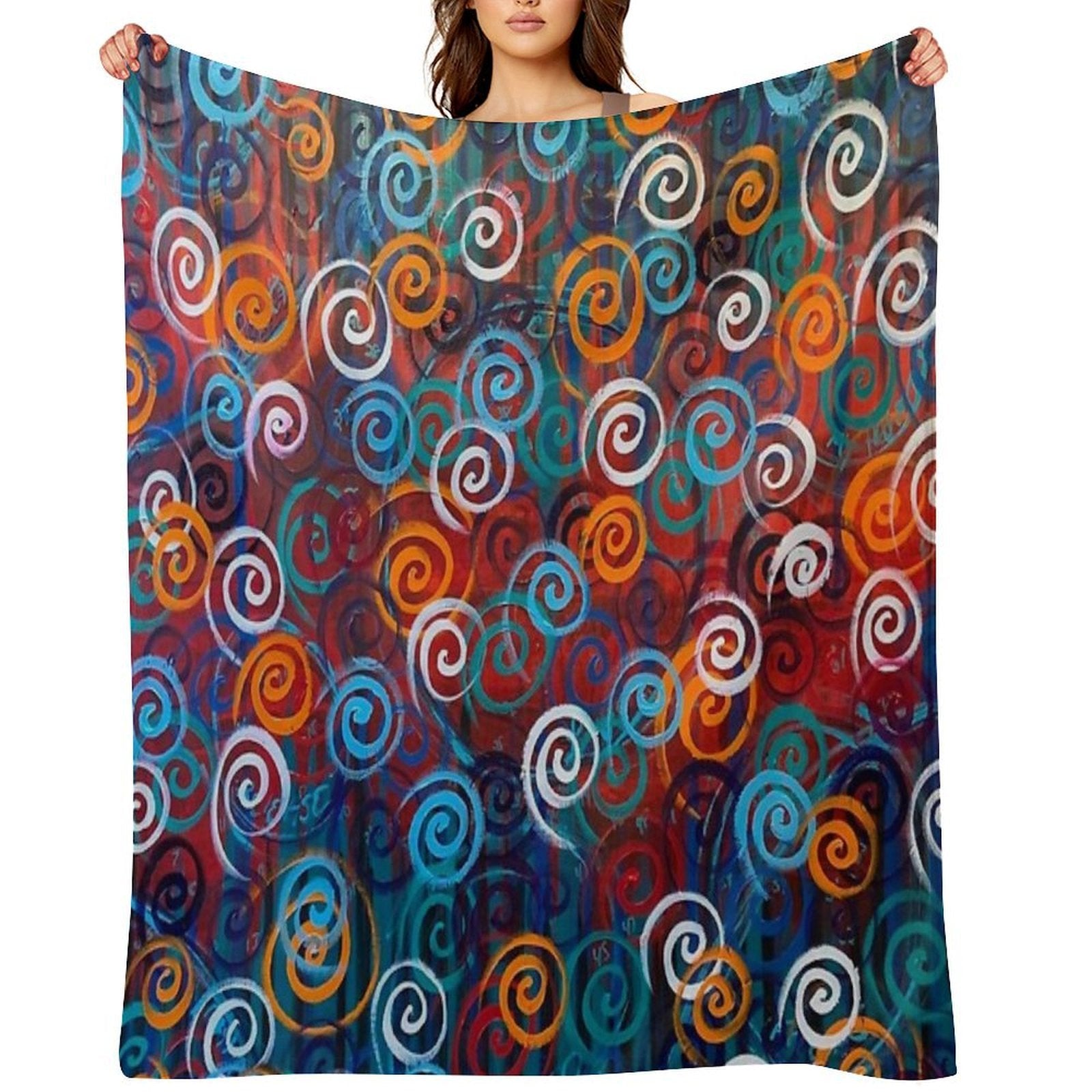 Swirl 2 Ross Velvety-soft Throw Blanket
