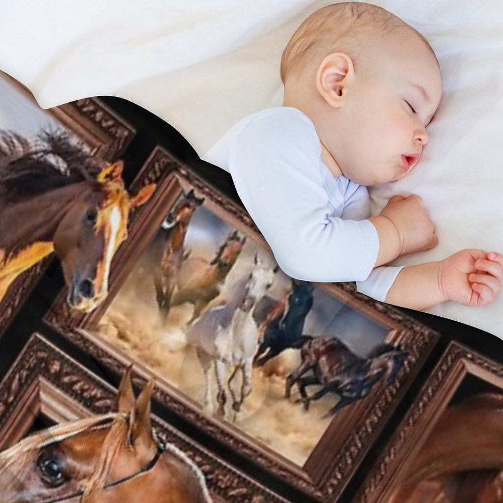 Horse Arabian Horses Blanket Sustainable Throw Blanket