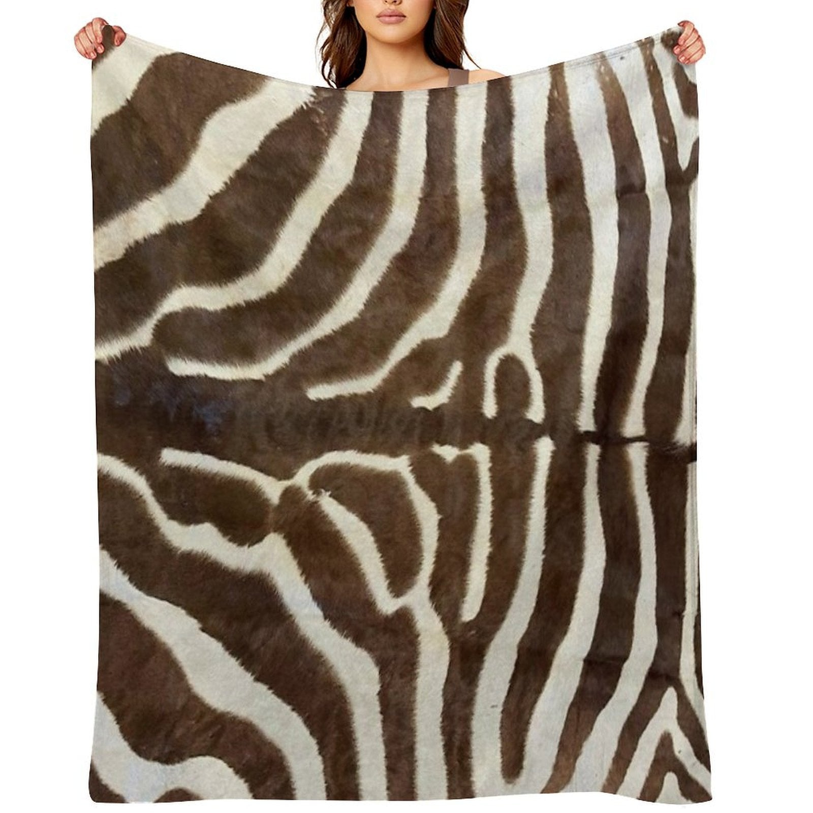 Furry Zebra Butt Photo Comfort Throw Blanket