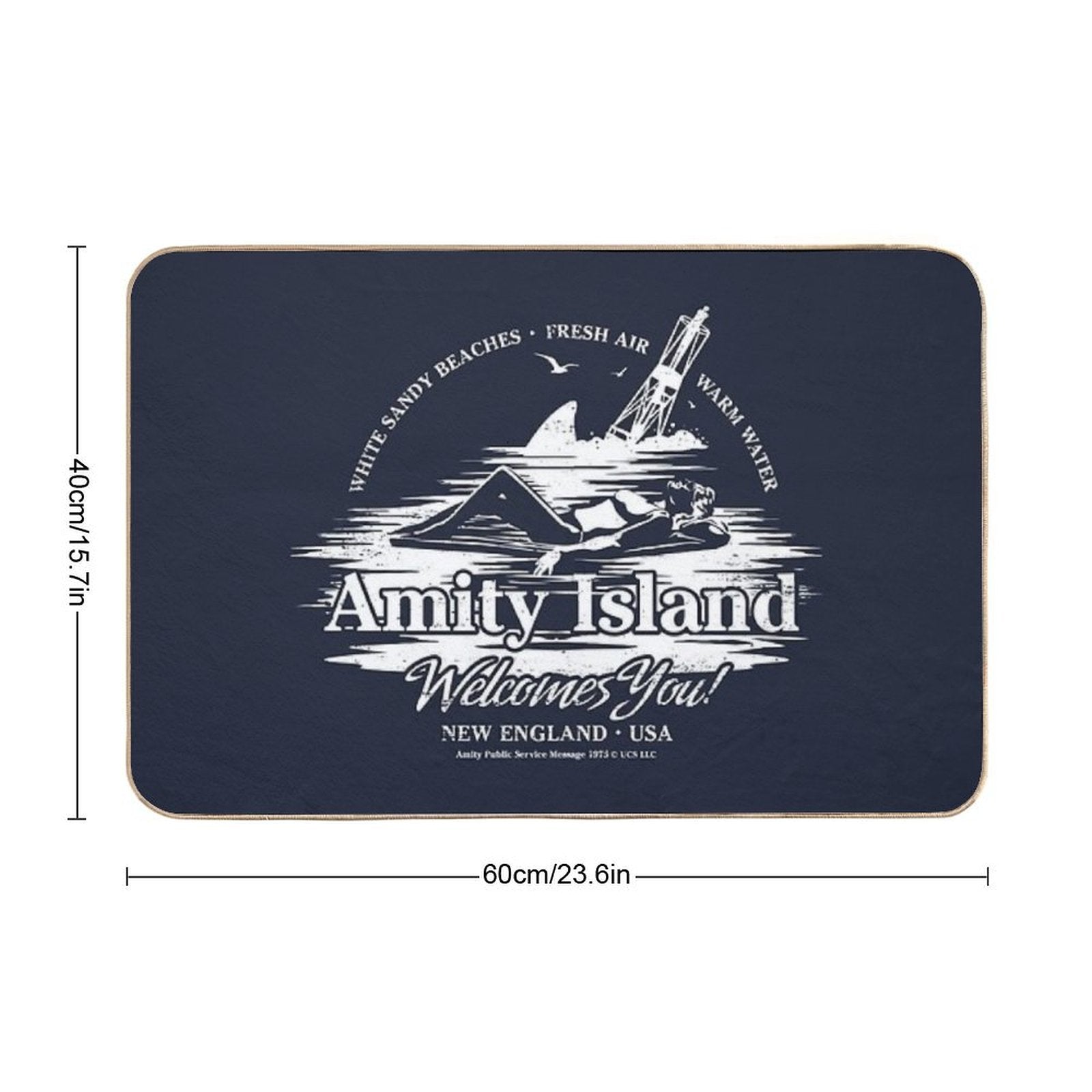 Amity Island  Slip-Resistant Bath Mat