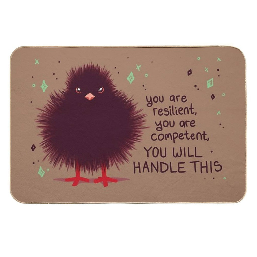 YOU WILL HANDLE THIS Baby Crow Fuzzbutt  High-Traffic Bath Mat