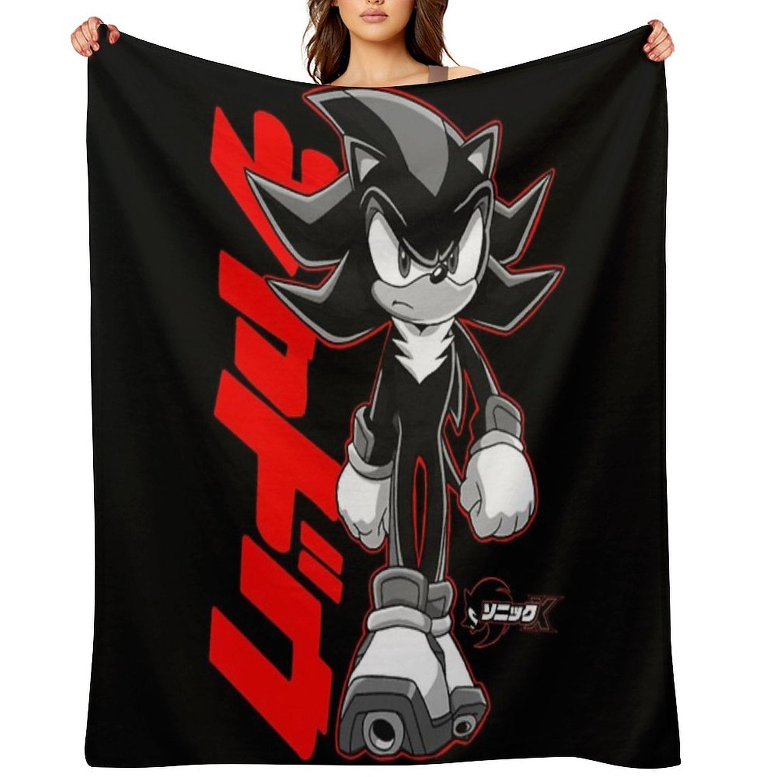Sonic X - Shadow's Path - Vintage Shirt Remake Lightweight Throw Blanket