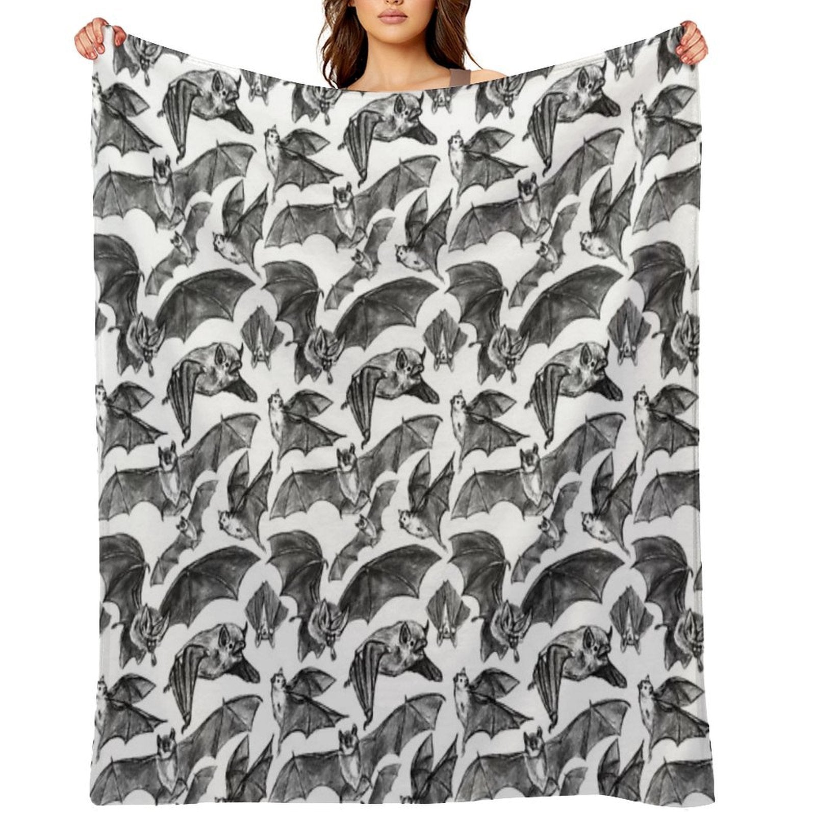Bat Pattern Wrinkle-free Throw Blanket