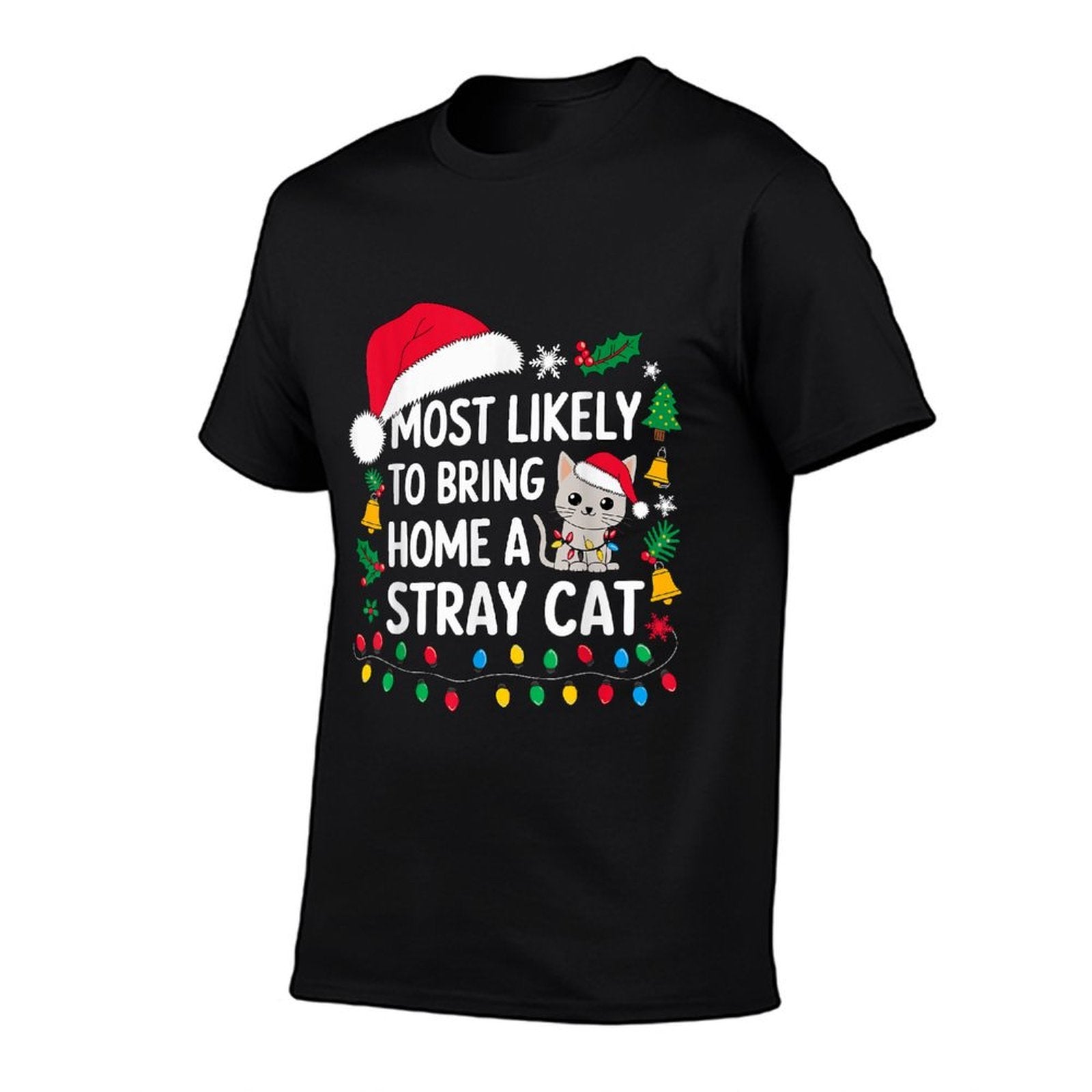 Most Likely to Bring Home A Stray Cat Christmas Costume Xmas  Soft T-Shirt