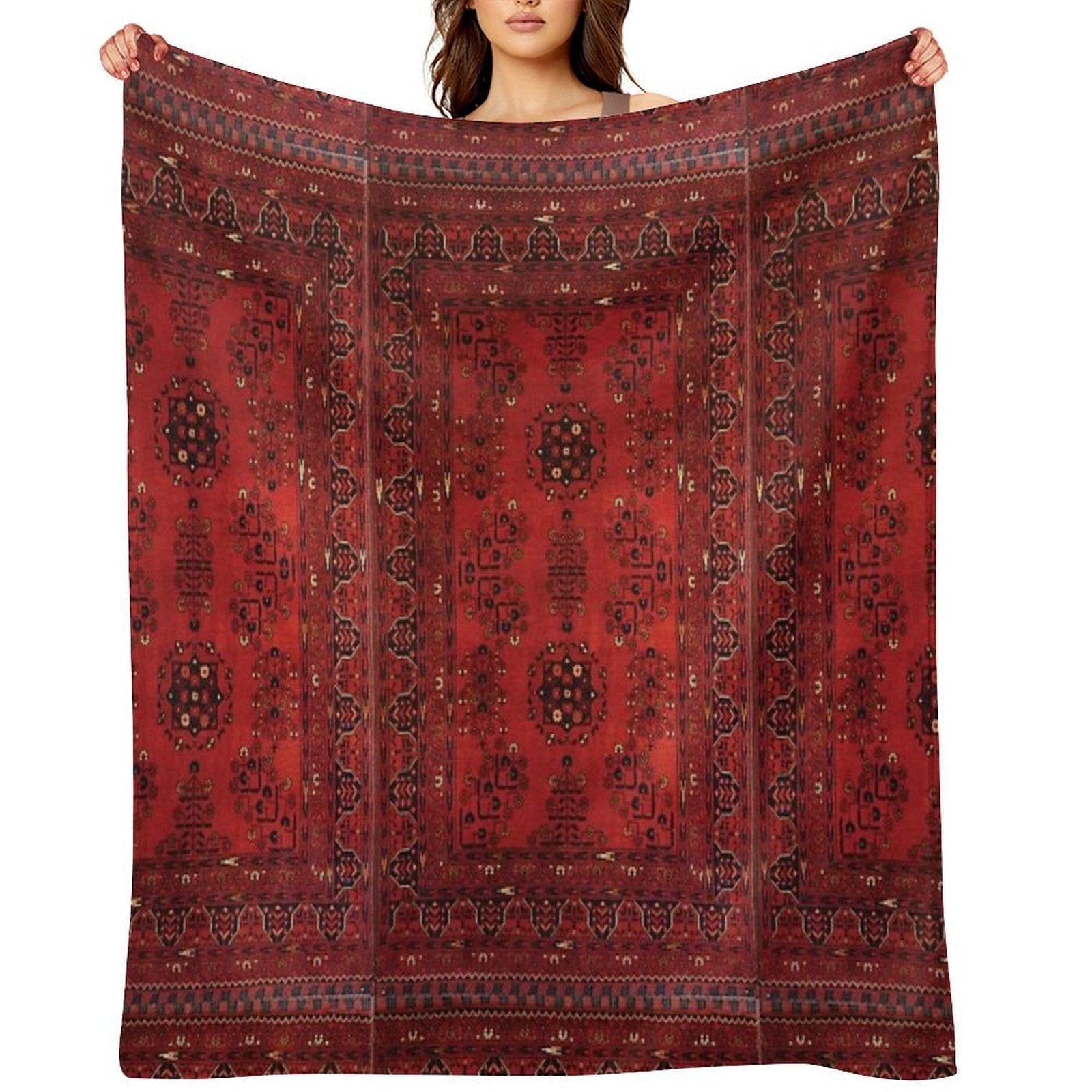Antique Persian Rug Shrink-resistant Throw Blanket