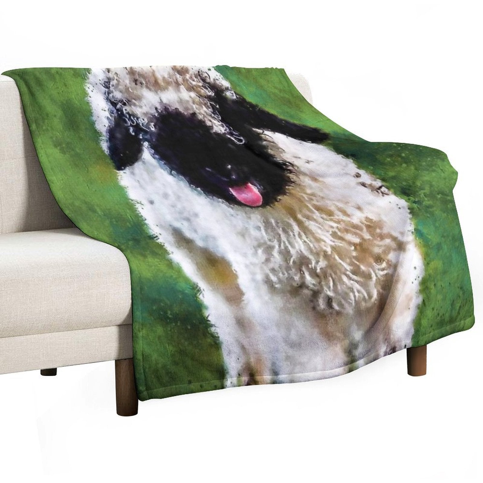 Swiss Valais Blacknose Sheep, Black Faced Sheep, Cute Baby Farm Animal, Walliser Schwarznasenschaf, Cute Fluffy Sheep Comfort Throw Blanket