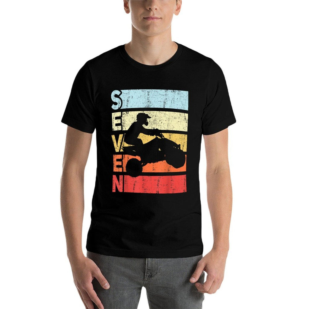 ATV 7th Birthday Party ATV 4 Wheeler Quad Theme Birthday  Durable T-Shirt