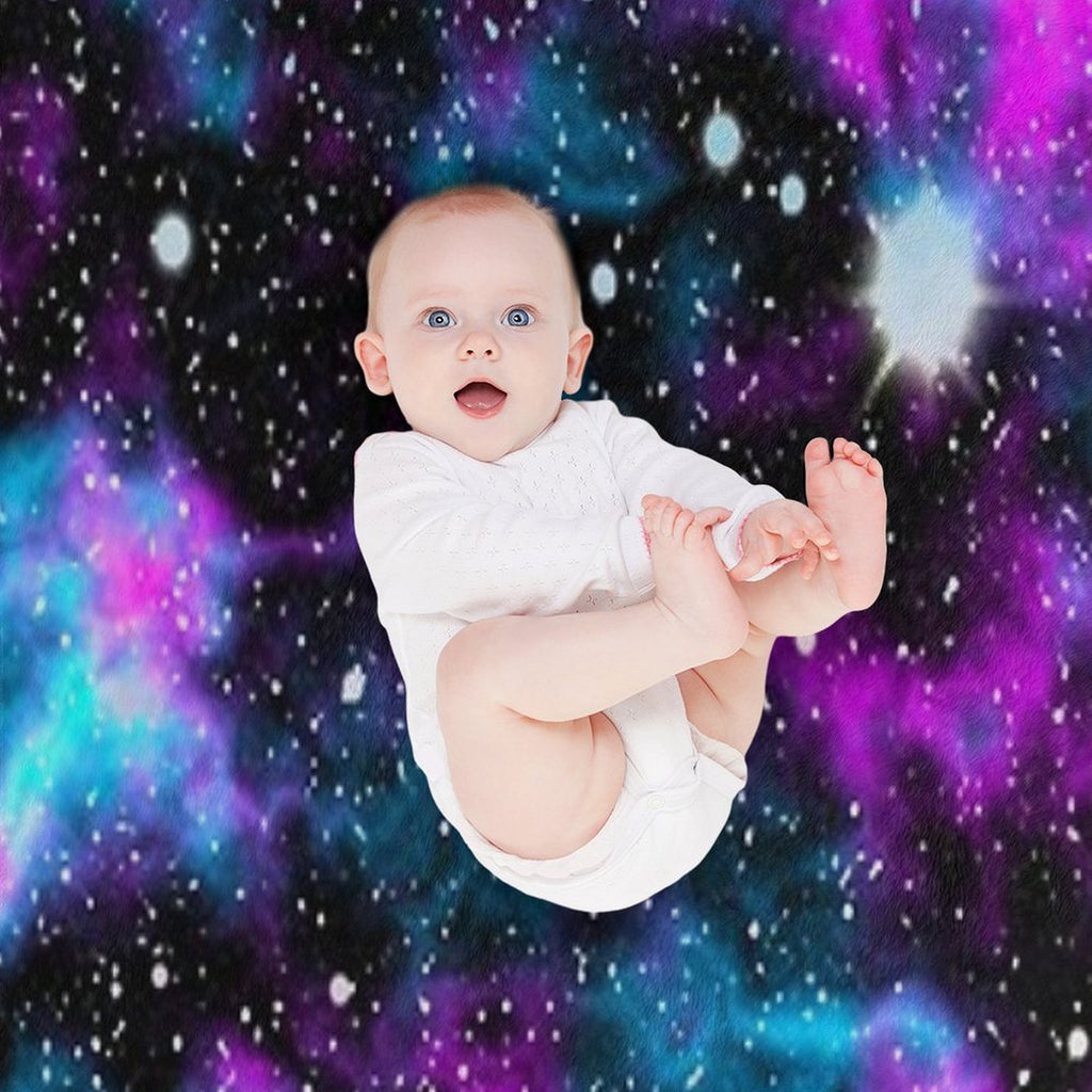 Purple And Blue Galaxy Comfort Throw Blanket