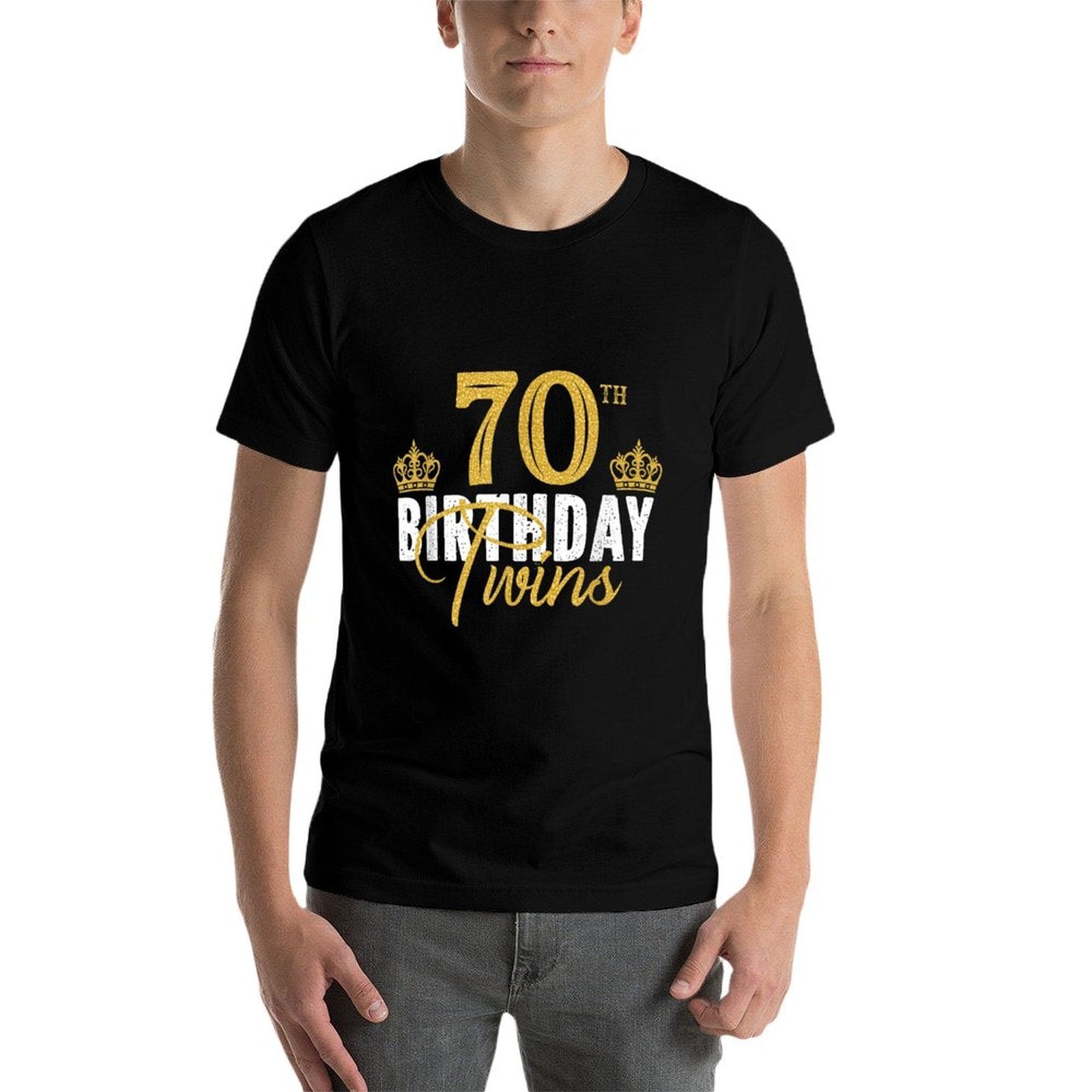 70th Birthday Twins 70 Years Old Twin Brother And Sister  Odor-resistant T-Shirt