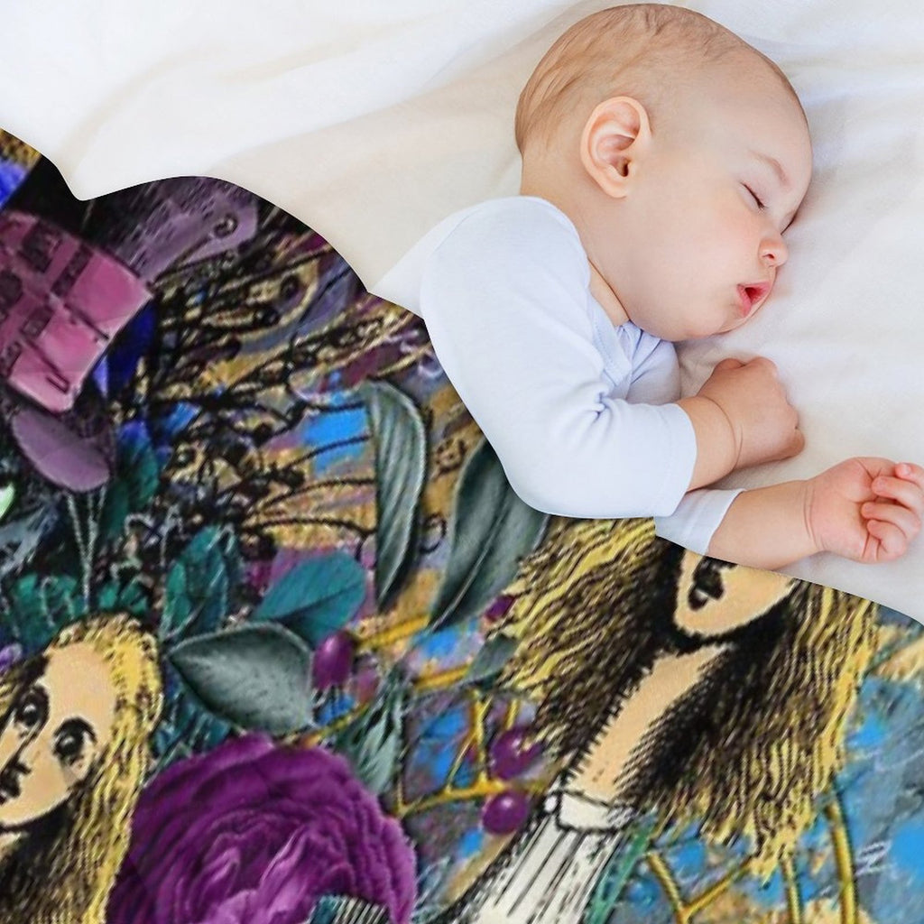 Alice Wonderland, Alice in Vintage Wonderland Eco-conscious Throw Blanket