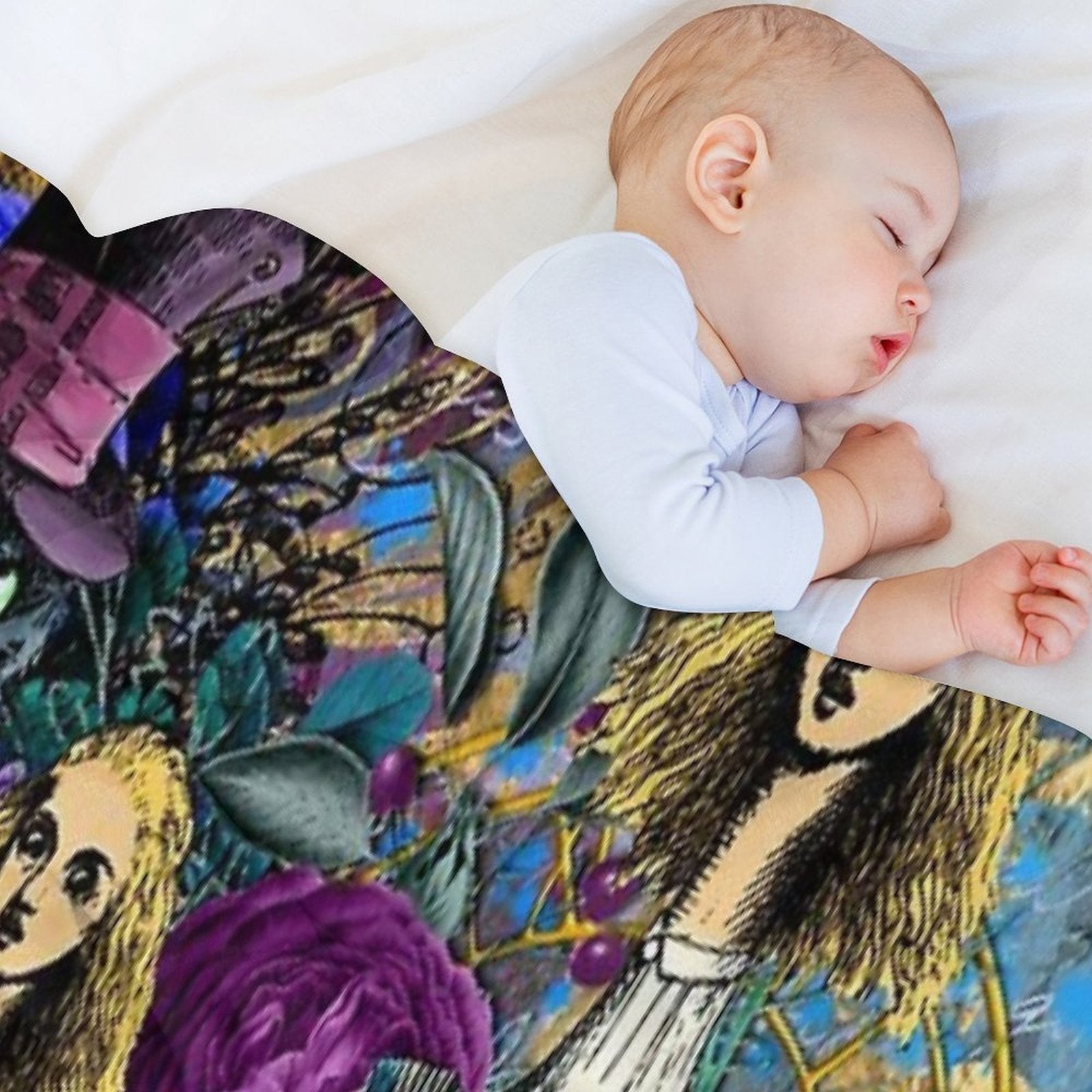 Alice Wonderland, Alice in Vintage Wonderland Eco-conscious Throw Blanket