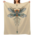 Dragon Fly Tattoo Travel-friendly Throw Blanket