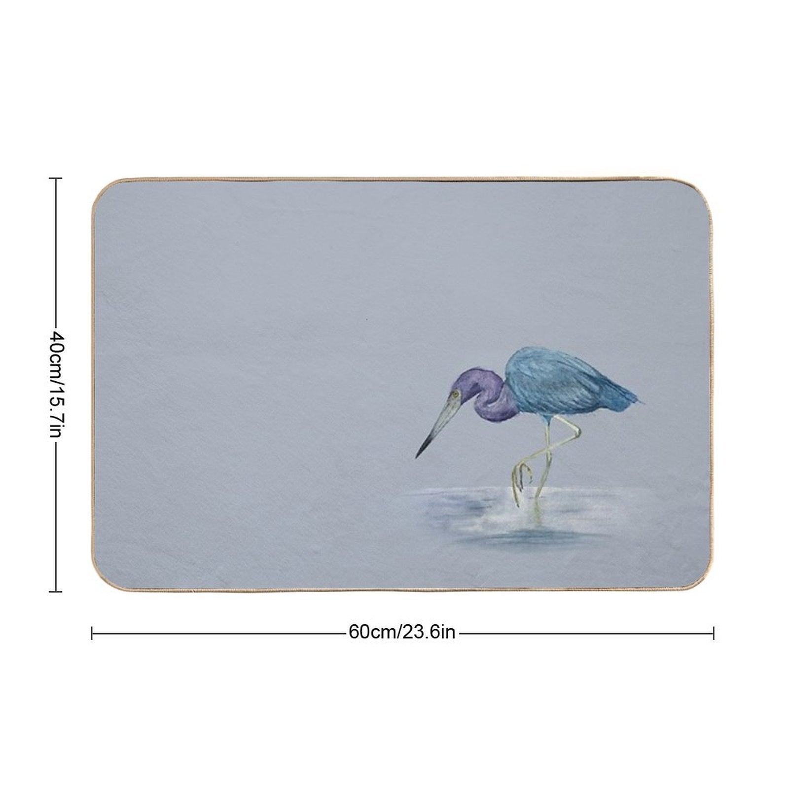 Little Blue Egret  Long-Lasting Bath Mat