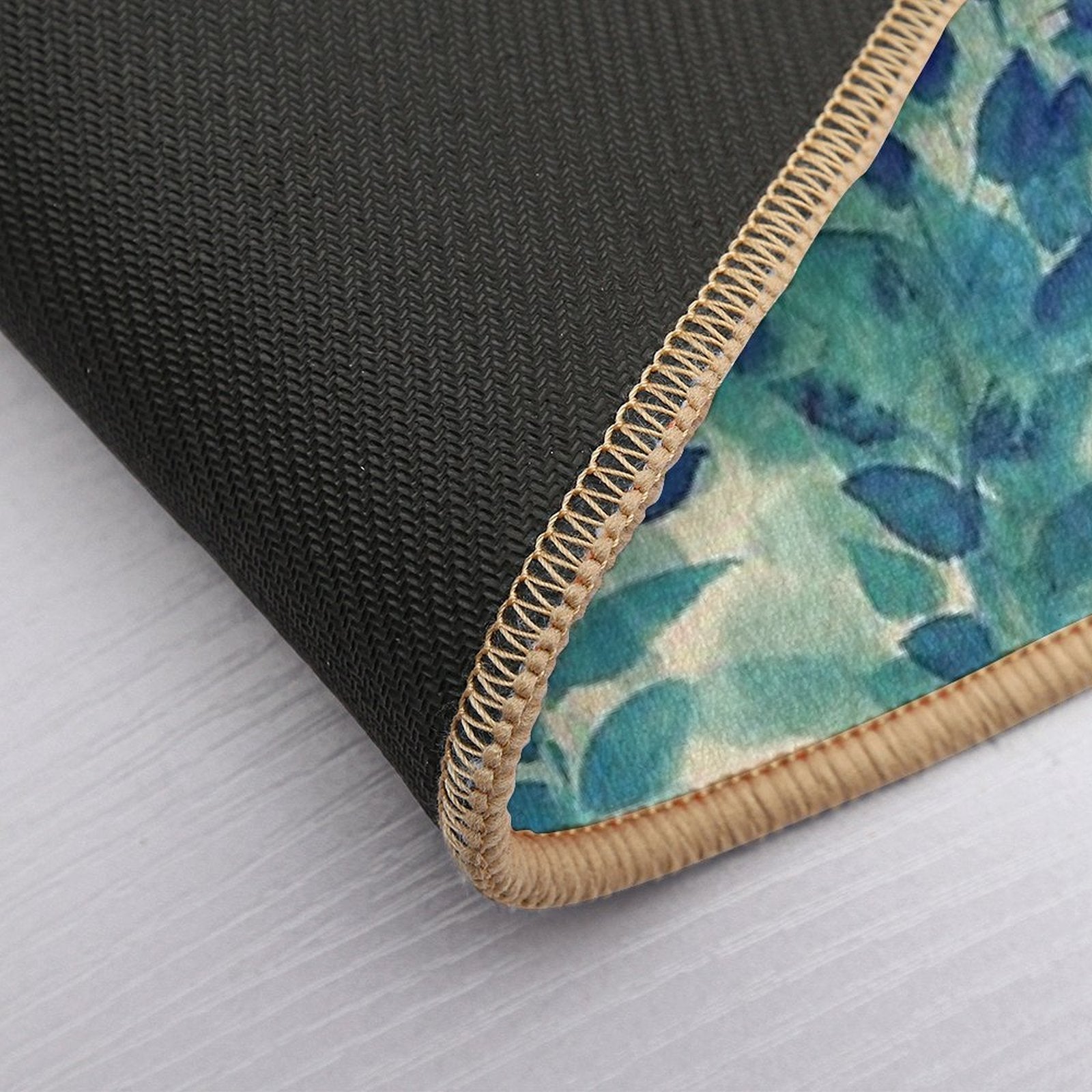 Warm Blue Forest  Easy Maintenance Bath Mat